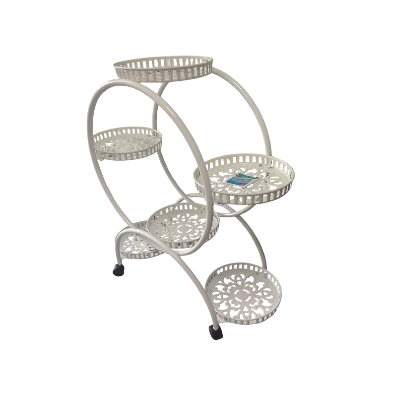 How does the load-bearing capacity of the three-dimensional flower stand ensure the safety and stability of the plants?